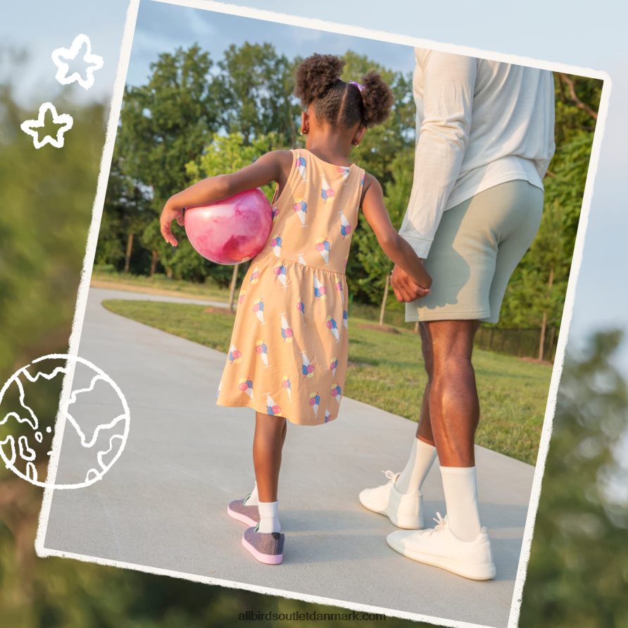 Allbirdssmallbirds uld liggestole - store børn X646JH268 rolig last (naturlig hvid sål)