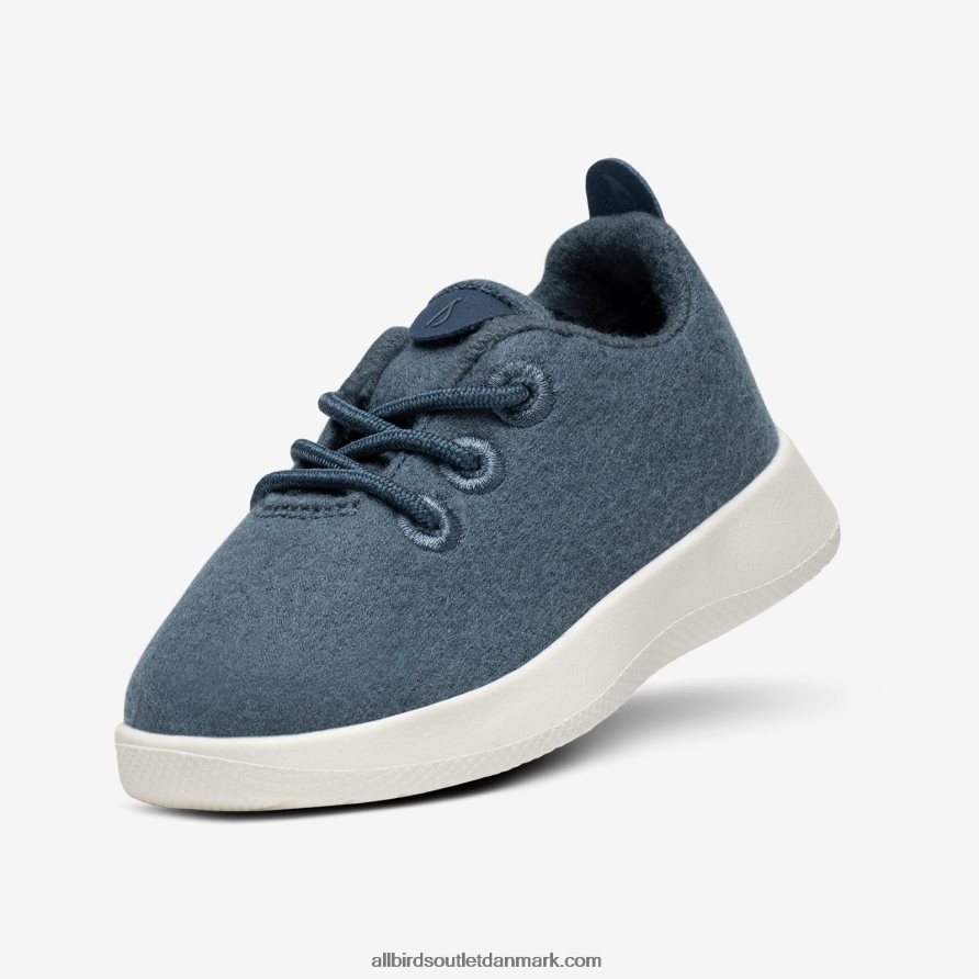 Allbirdssmallbirds uldløbere - små børn X646JH241 rolig blågrøn (naturlig hvid sål)