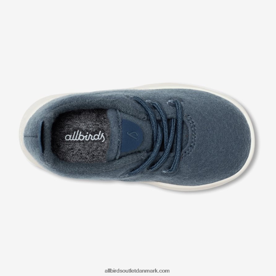 Allbirdssmallbirds uldløbere - små børn X646JH241 rolig blågrøn (naturlig hvid sål)