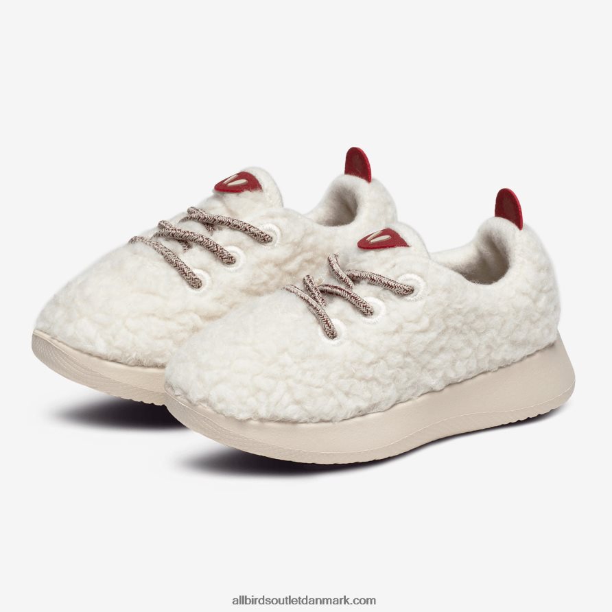 Allbirdssmallbirds uldløbere - små børn X646JH242 naturlige hvide fnug (beige hush-sål)