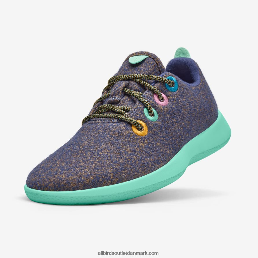 Allbirdssmallbirds uldløbere - store børn X646JH259 wowza blå (flydende mintsål)