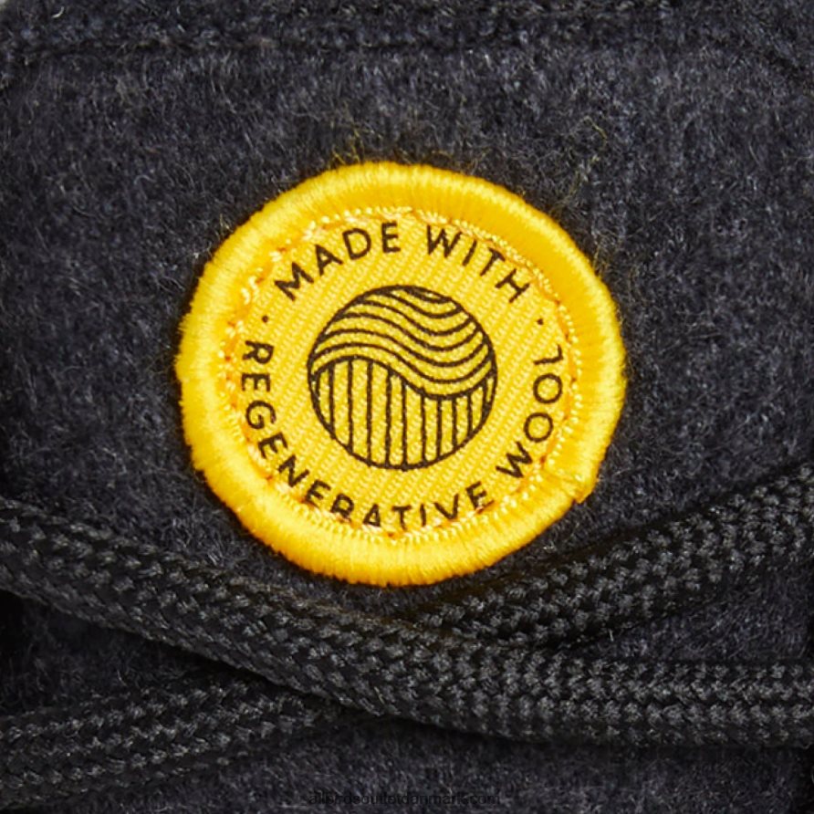 Allbirdssmallbirds uldløbere - store børn X646JH262 naturlig sort (trives blågrøn sål)