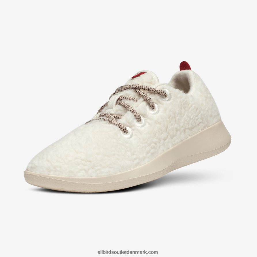 Allbirdssmallbirds uldløbere - store børn X646JH264 naturlige hvide fnug (beige hush-sål)