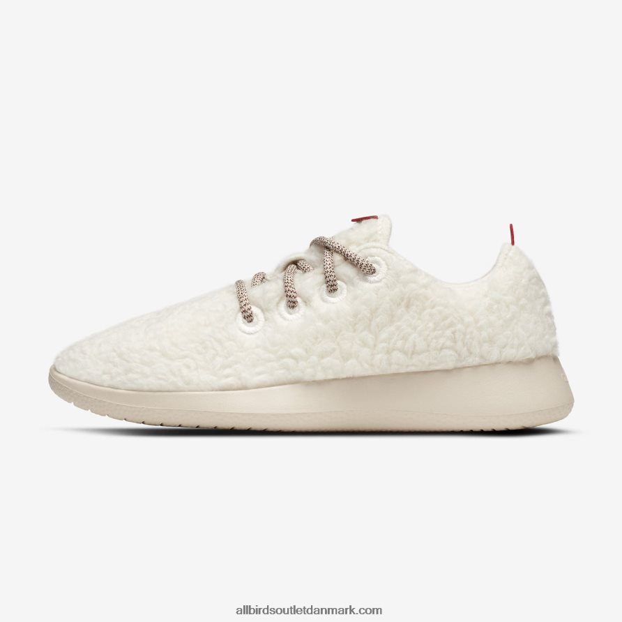 Allbirdssmallbirds uldløbere - store børn X646JH264 naturlige hvide fnug (beige hush-sål)