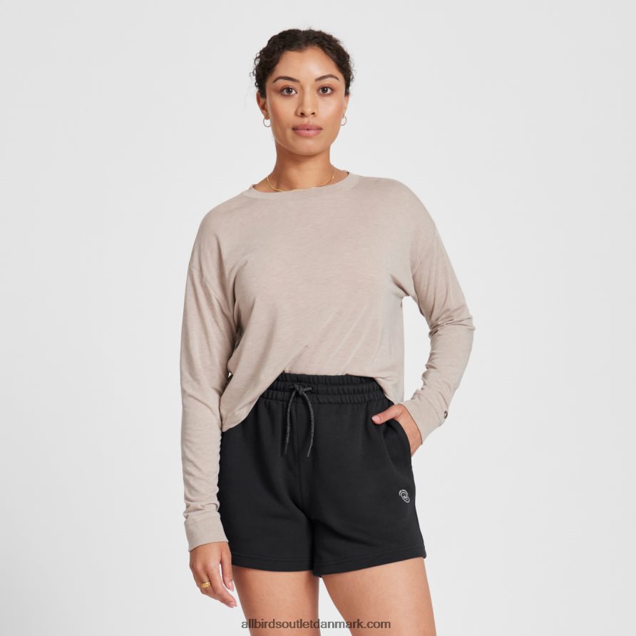 Allbirdskvinders r&r sweat short X646JH229 naturlig sort