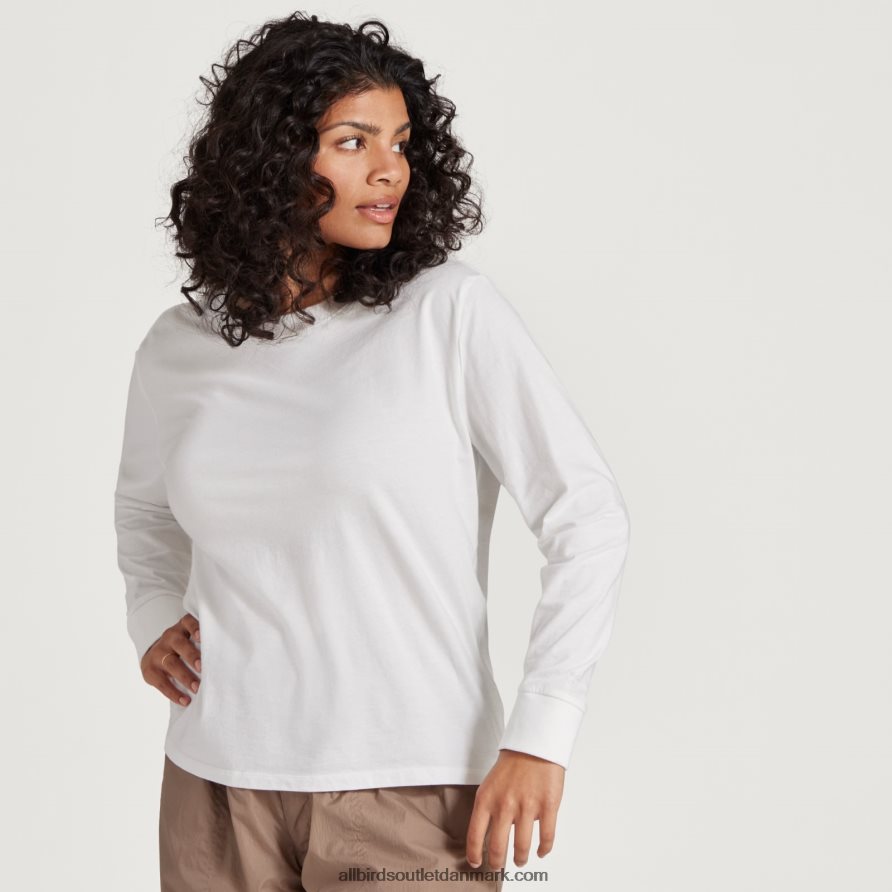 Allbirdslangærmet t-shirt i god bomuld til kvinder X646JH220 snestorm