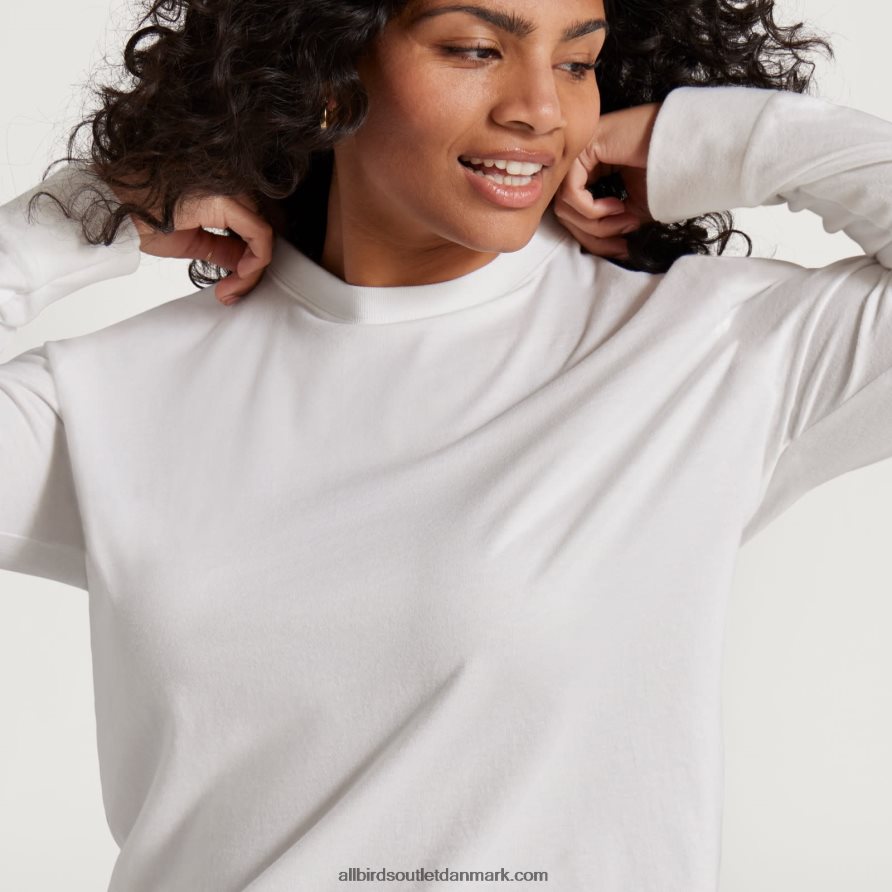 Allbirdslangærmet t-shirt i god bomuld til kvinder X646JH220 snestorm