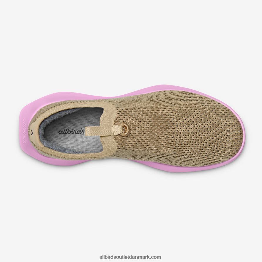 Allbirdskvinders træ dasher relæ X646JH187 diset beige (flydende lyserød sål)