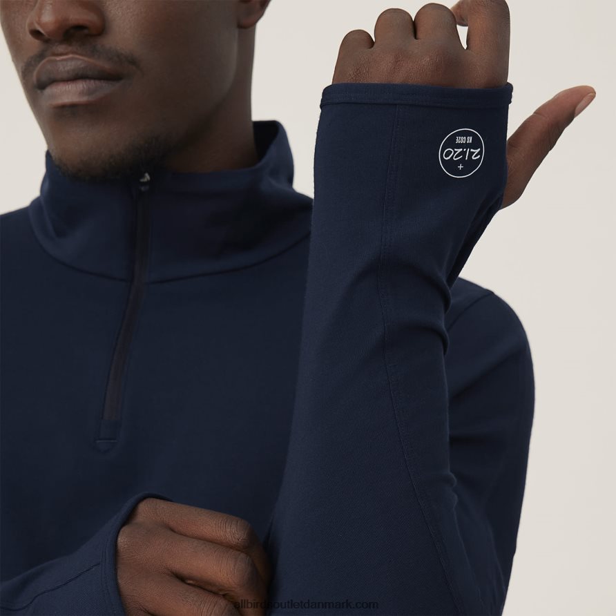 Allbirdsmænds ydeevne kvart lynlås X646JH153 ægte flåde