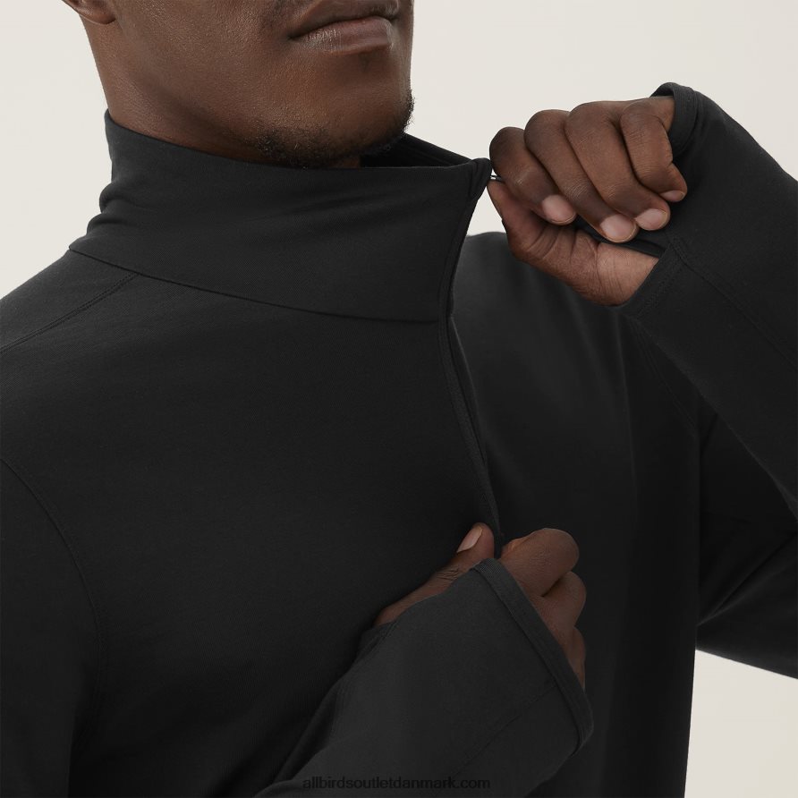 Allbirdsmænds ydeevne kvart lynlås X646JH154 naturlig sort