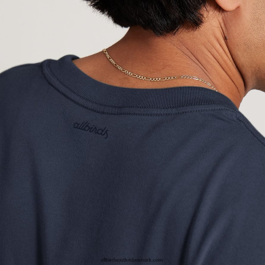 Allbirdslangærmet t-shirt i god bomuld til mænd X646JH139 diset indigo