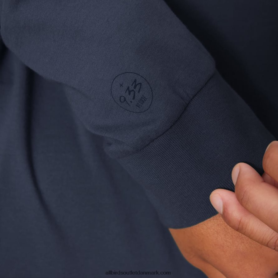 Allbirdslangærmet t-shirt i god bomuld til mænd X646JH139 diset indigo