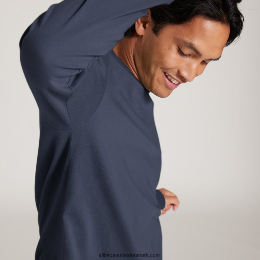 Allbirdslangærmet t-shirt i god bomuld til mænd X646JH139 diset indigo