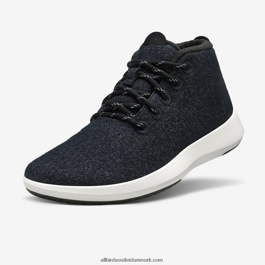 Allbirdsherre uld runner-up mizzles X646JH75 naturlig sort (naturlig hvid sål)