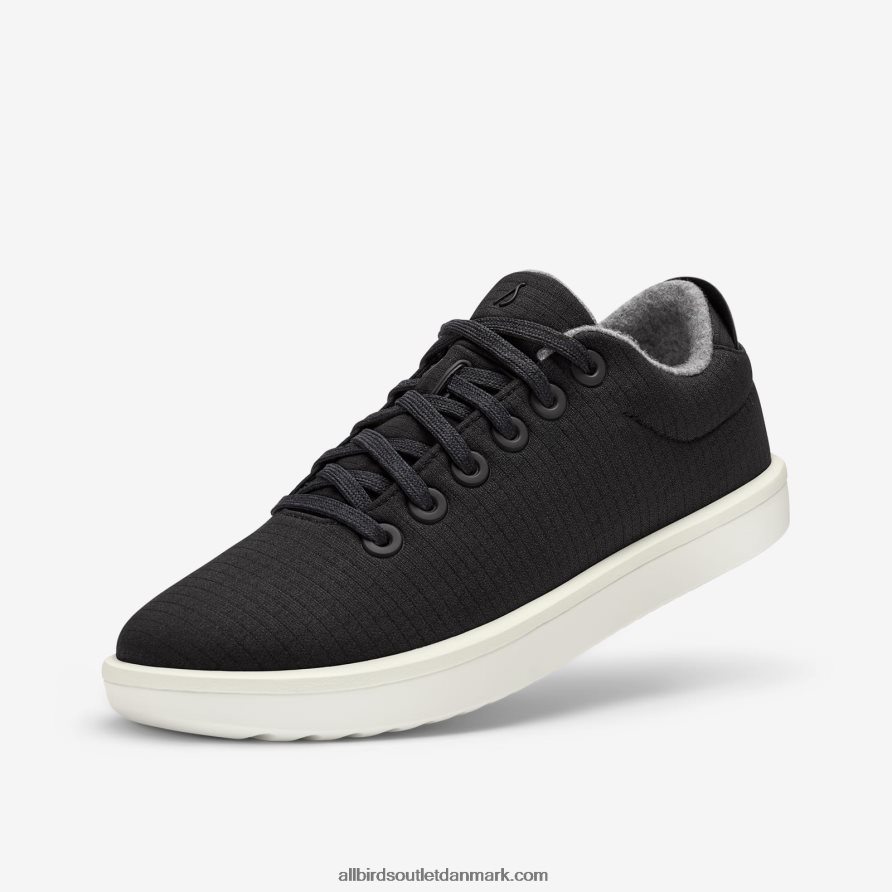 Allbirdsherre uld piper vævet X646JH67 naturlig sort (naturlig hvid sål)